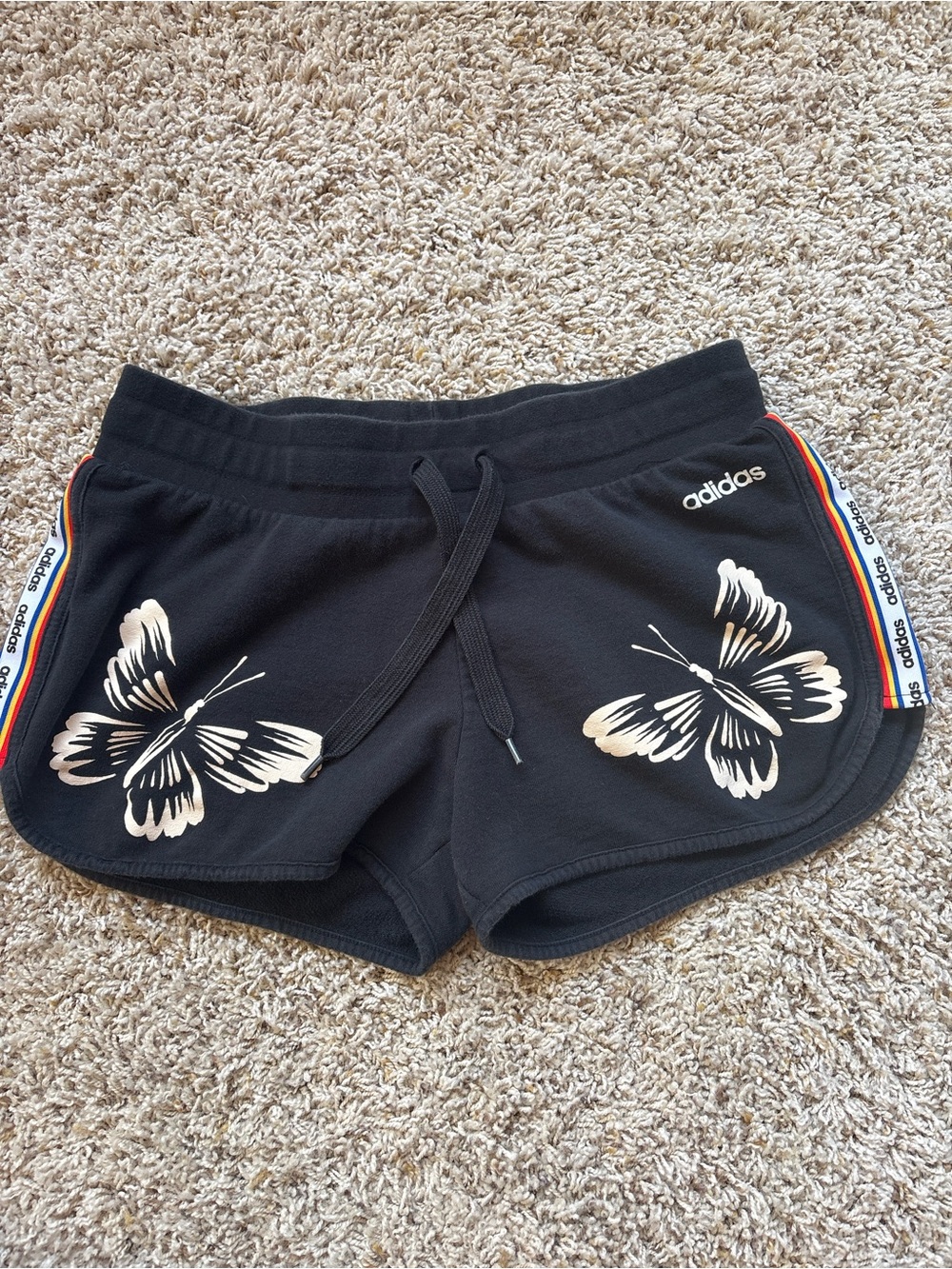 Adidas X Farm Rio Butterfly Black Shorts Women’s Size S